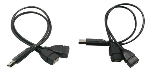 2x Adaptador Usb 2.0 2 Doble Splitter Hub Convertidor De