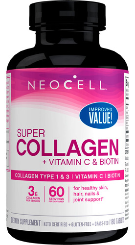 Neocell Pptidos De Sper Colgeno + Vitamina C Y Biotina, 0.11