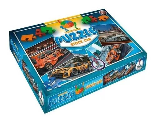 Jogo Quebra Cabeça Infantil Stock Carros 4 Em 1 Puzzle 400pç