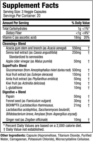 Limpieza Desintoxicación Probióticos Bayas De Acai Papaina Sabor Sin Sabor