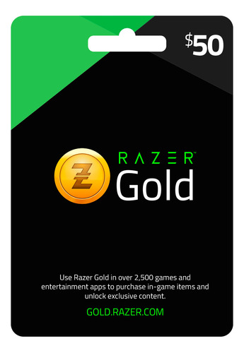 Tarjeta Gift Card $ 50 Razer Código Digital