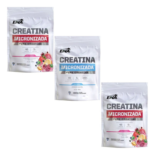  Creatina Micronizada 300gr Ena X 3 Unidades