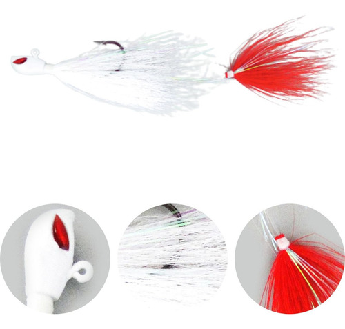 Isca Artificial Killer Jig Yara 17gramas Anzol 6/0 Amazônico Cor Branco - 40