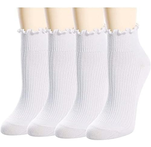 Sockfun Calcetines Con Volantes Calcetines De Encaje Con Con