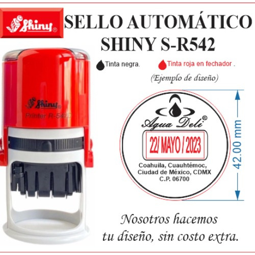 Fechador Redondo Shiny Printer R-542 Fechador