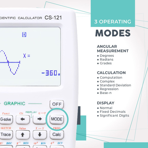 Calculadora Científica Con Funciones Gráficas -blanco