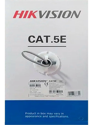 Hikvision Cable Utp Cat 5e Interior 305m Gris 100% Cobre