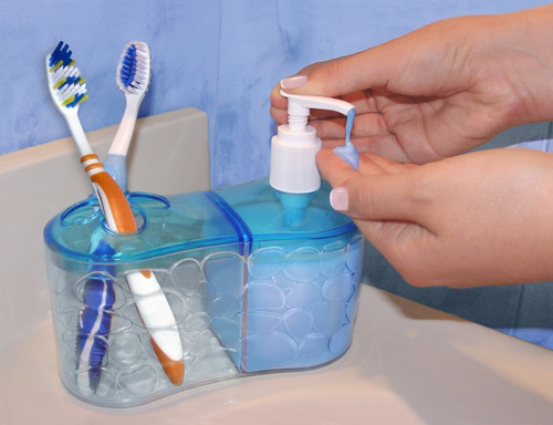 Organizador De Cepillo De Dientes Con Dispensador Liquido