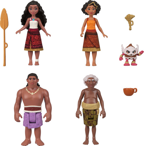 Playset Mattel Disney Moana 2 Moanas Canoe Crew Com 5 Boneca