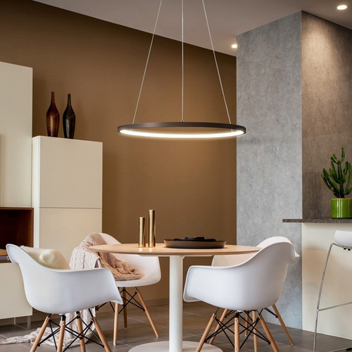 Colgante Led Aro 70 Cm Diseño Moderno Hogar Deco