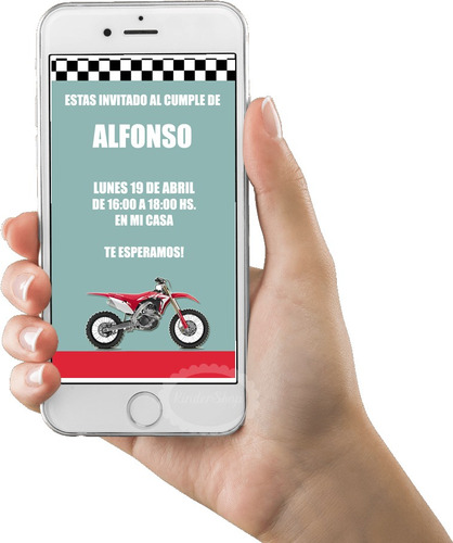 Invitación Tarjeta Digital Moto Personalizada Wapp