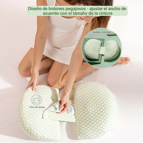 Kit 2 Almohada Embarazo Lactancia Ajustable Suave Portátil