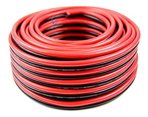 50  10 Ga Gauge Rojo Negro Zip Wire Speaker Cable