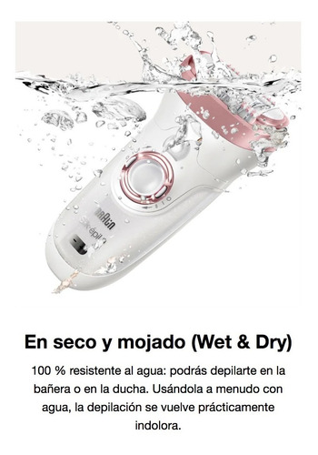 Imagen 5 de 10 de Depiladora Braun Silk-épil 9-720 Wet & Dry Seco Y Mojado