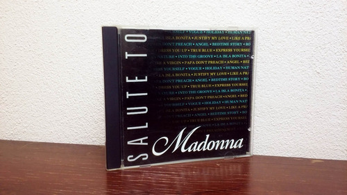 Salute To Madonna - Va * Cd Made In Uk * Muy Buen Estado 