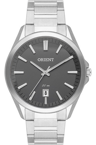 Relógio Orient Masculino Classic Prata Mbss1390-g1sx Cor da correia Prateado Cor do bisel Prateado Cor do fundo Cinza