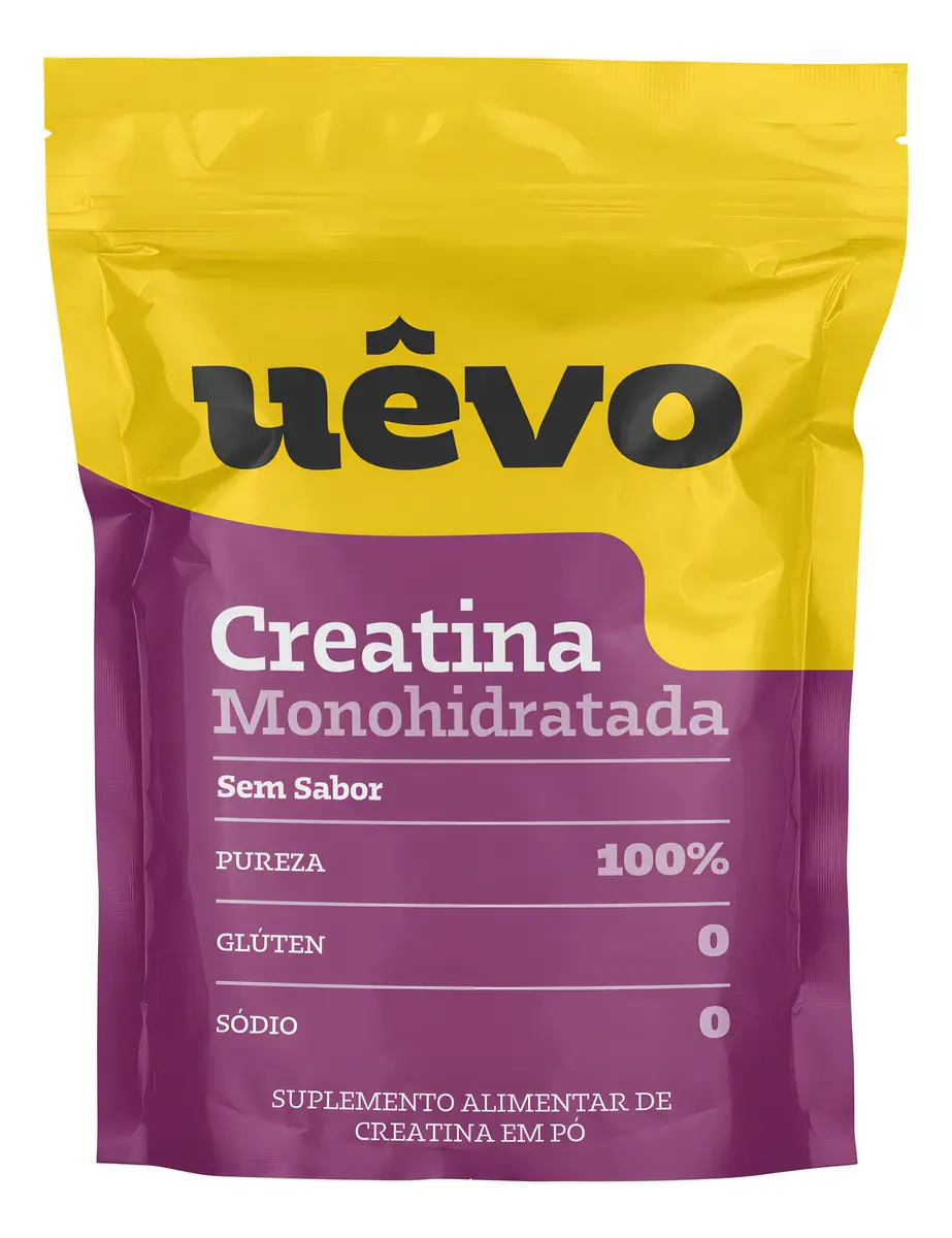Creatina Monohidratada Uêvo Pó Sem Sabor 300g Refil
