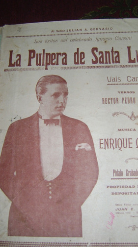 Partitura Para Piano La Pulpera De Santa Lucia Vals Cancion