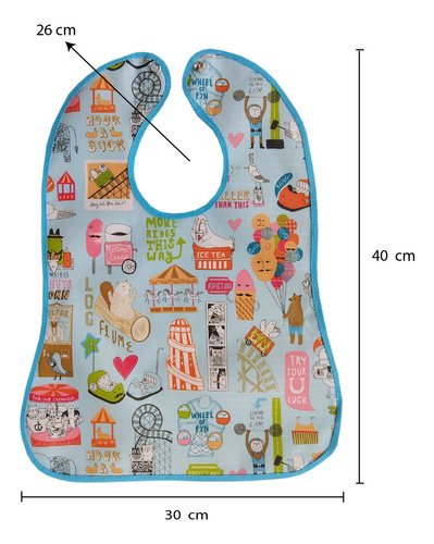 Babero Plástico Estampado - Envios A Todo El País