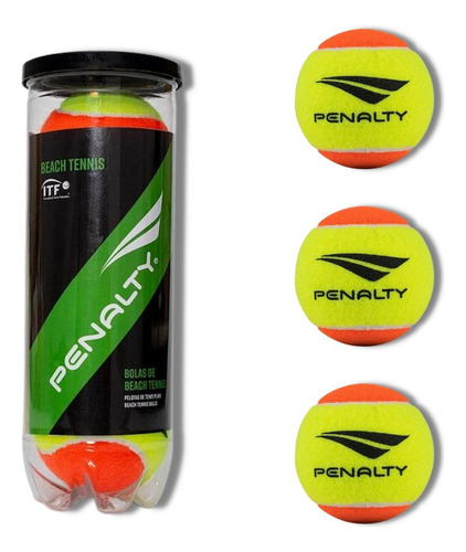 Kit 3 Bolinhas Beach Tennis X X I I Penalty Tubo Pressurizado