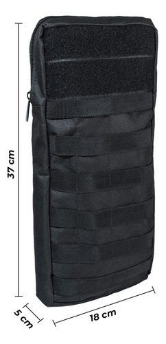 Porta Camelback Tático Bolso Modular Preto Airsoft Policia