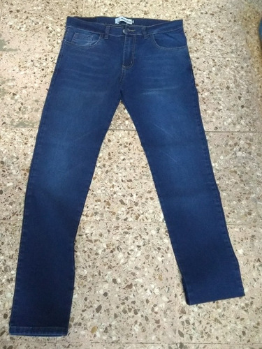 Jean Azul Elastizado Hombre Semi Chupin. Denim. Nuevo!