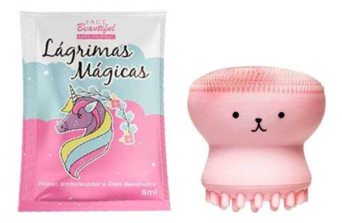 Imagem 3 de 6 de Kit Maquiagem Infantil Pop It + Polvo + Lata Kmlt5