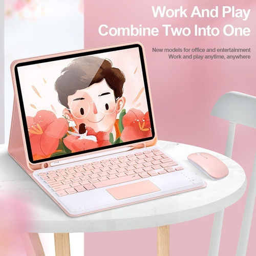 Funda For iPad Air 4 10.9 A2325 A2316 Teclado Con Mouse Ñ
