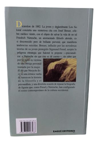 Libro El Día Que Nietzsche Lloró De Irvin Yalom (Usado)