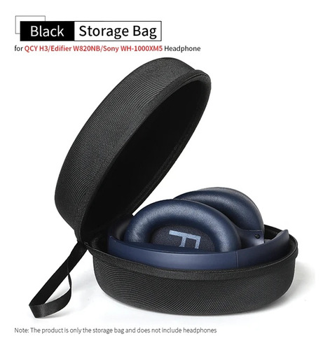 Bolsa Dura Para Auriculares Eva Para Qcy H3 Edifier 820nb