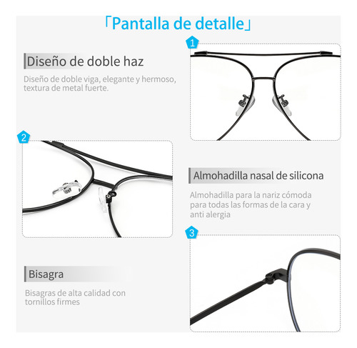 Cyxus Gafas De Filtro De Luz Azul De Computadora Armazon Color Gris,Protege Ojos de Rayos Azules, Para Trabajo, Gaming, Estudio, Anti - Reflejo, Anti - Cansancio, Moda y Funcional