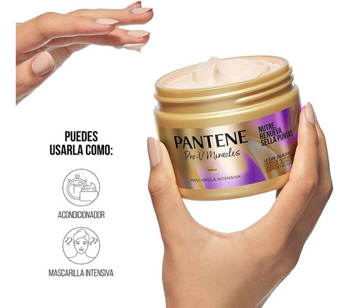2 Pzas Mascarilla Capilar Pantene Nutre Renueva Sella 300ml