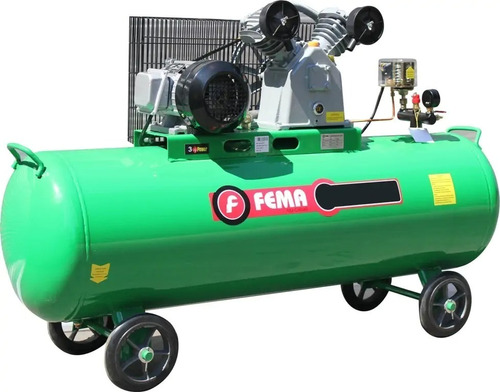 Compresor Fema A Correa 280 L 3 Hp Trifasico 380v Baja Baja