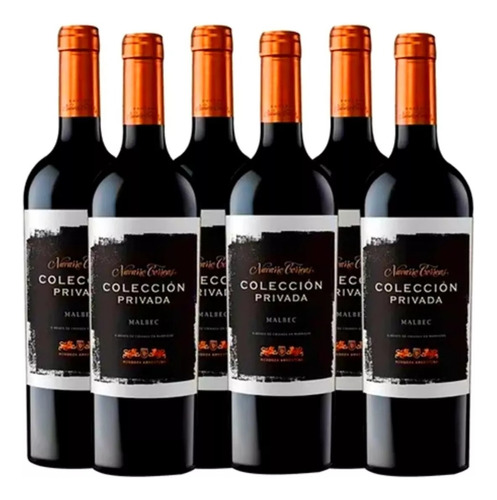 Combo Vino Tinto Colección Privada Malbec X750ml X6