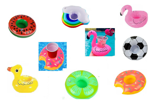 3 Porta Vasos Inflable Albercada Fiesta Jardin