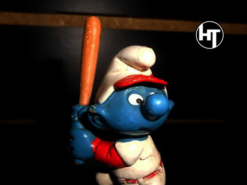 Imagen 2 de 4 de The Smurfs, Los Pitufos, Beisbol, Peyo, Vintage 2.5 Pulgadas