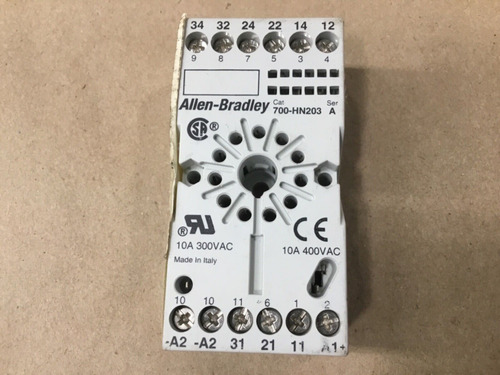 Allen-bradley 700-hn203 Tube Base Relay Socket 10a Relay Ccf