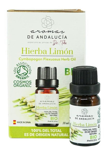 Aceite Esencial Bio Andalucia Aroma A Hierba De Limon 10 Ml
