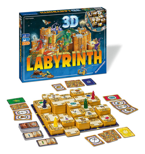 Juego De Mesa Ravensburger 3d Labyrinth Family Para Niños [u