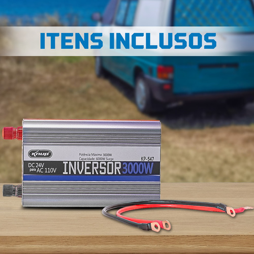 Inversor Tensão Veicular 3000w 24v Para 110v Modificada
