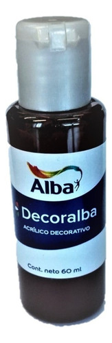 Acrilico Decorativo Decoralba Alba 60ml Colores Tradicional Color 480 NEGRO