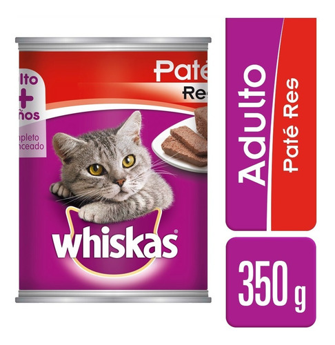 Alimento Para Gato Whiskas Carne Molida De Res 350 G