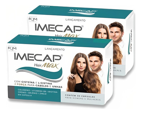 Kit C/02 Imecap Hair Max Caixa 30 Capsulas