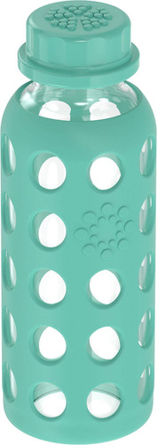 Lifefactory Botella De Agua De Vidrio De 9 Onzas Con Tapa Pl