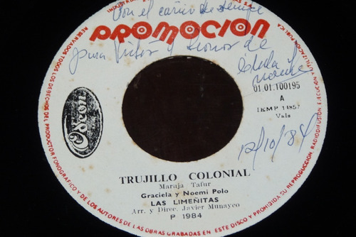 Jch- Las Limeñitas Trujillo Colonial Vals 45 Rpm