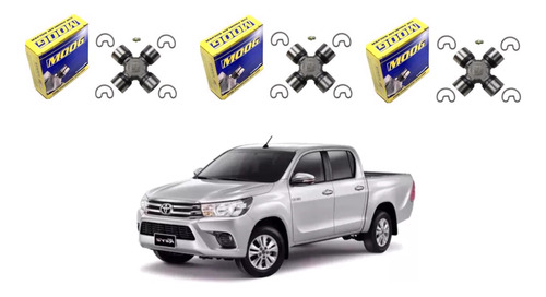 Kit X3 Crucetas Cardan Trasero Hilux 2016/2019 Moog Mg331-k3