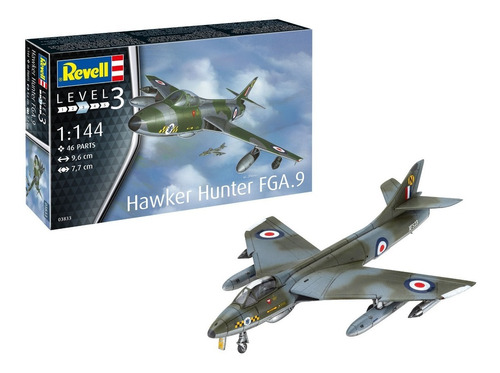 Avión Hawker Hunter Fga.9 1/144 Model Kit Revell