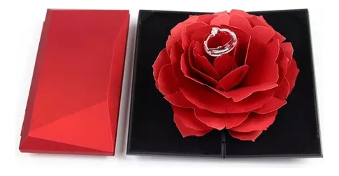 Joyero Plegable Sorpresa Con Forma De Rosa, Caja De Regalo