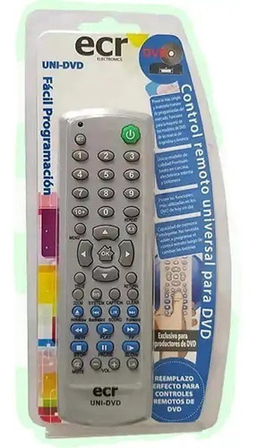 Control Remoto Universal Reproductor De Dvd Programable