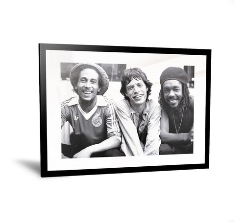 Cuadros Bob Marley Mick Jagger Peter Tosh Enmarcado 20x30cm